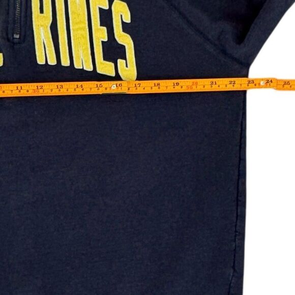 47 Brand Michigan Wolverines Navy Blue 1/2 Zip Pullover Sweatshirt. Medium. - Picture 7 of 11